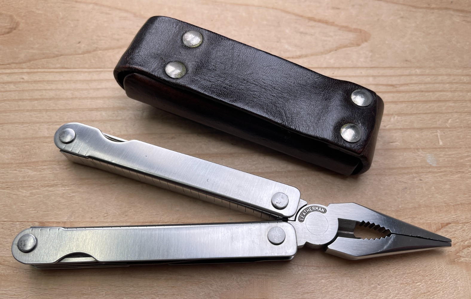 LEATHERMAN Tool PST Multi-tool Knife Japan Large Letter Riveted Original Sheath