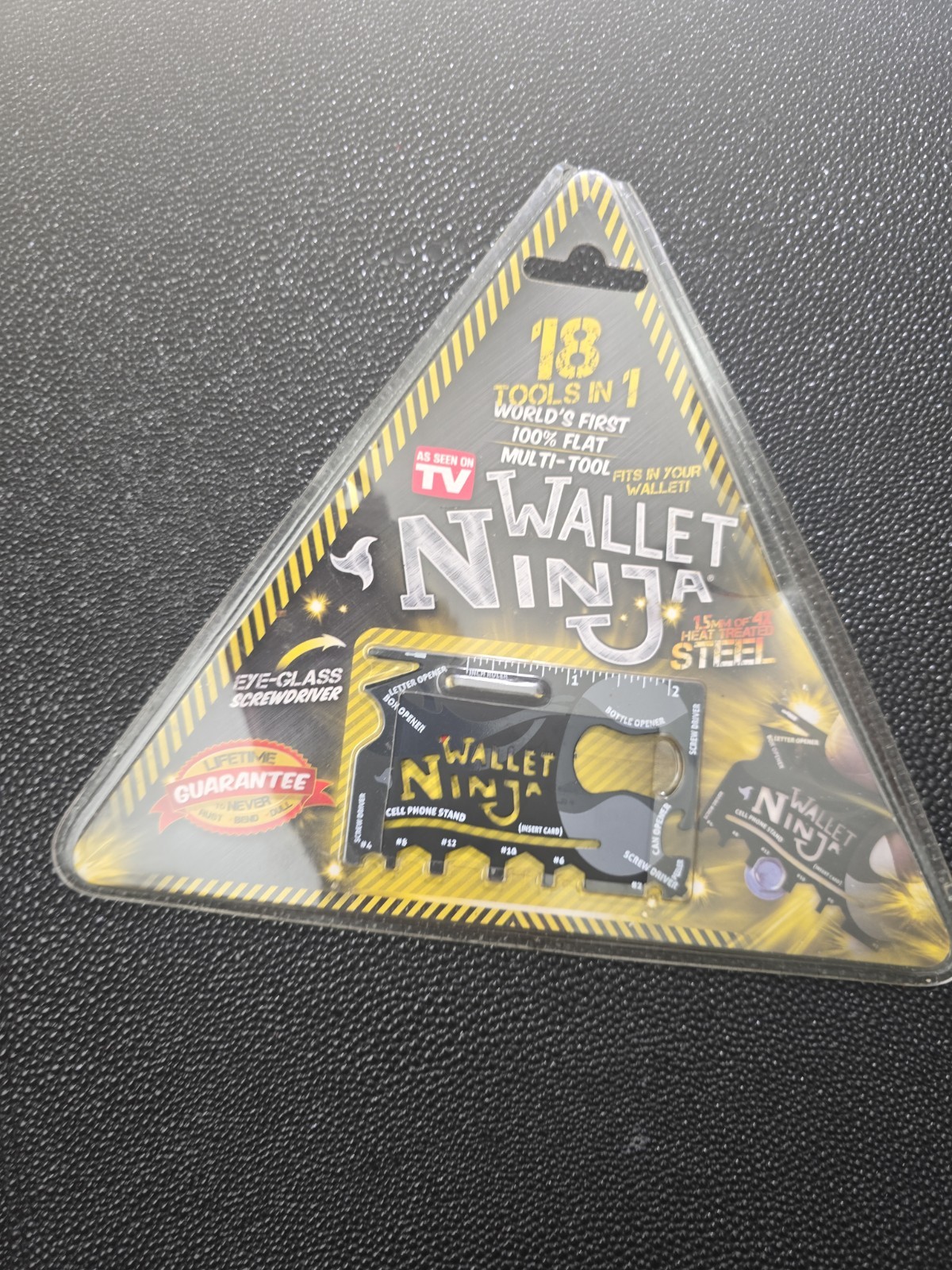 WALLET NINJA – 18 Tools in 1 Flat Multi Tool, AS SEEN ON TV, Fits in Your Wallet