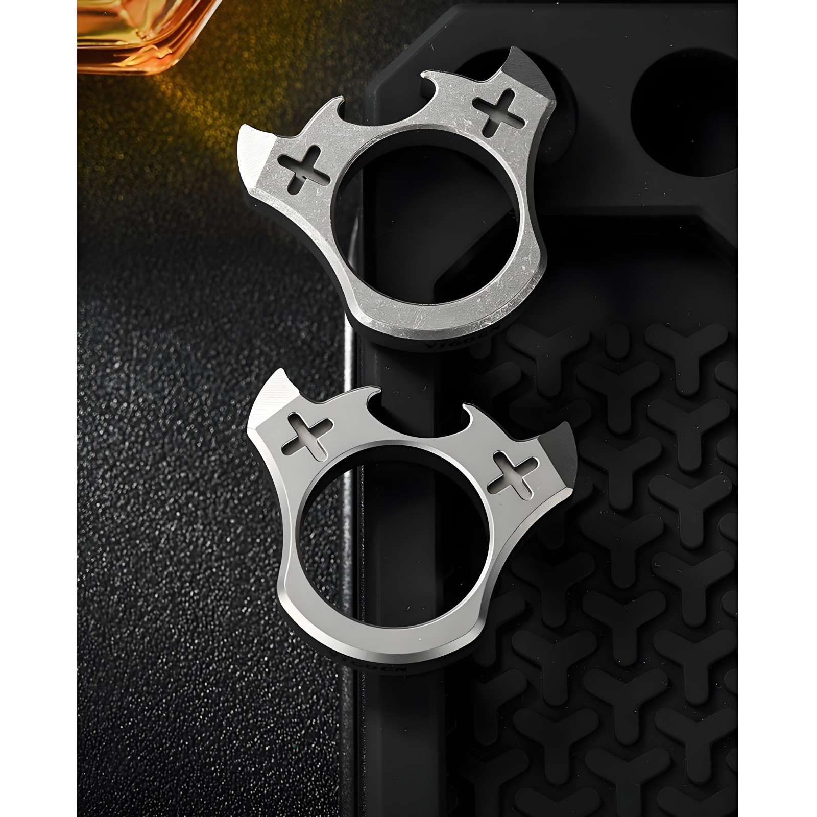 Titanium Alloy EDC Keychain Bottle Opener Ring Necklace Pocket Tool practical
