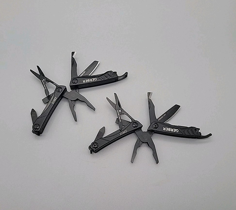 Gerber Dime Small Multi Tool – LOT OF 2 – Knife – Pliers – Scissors – BLACK