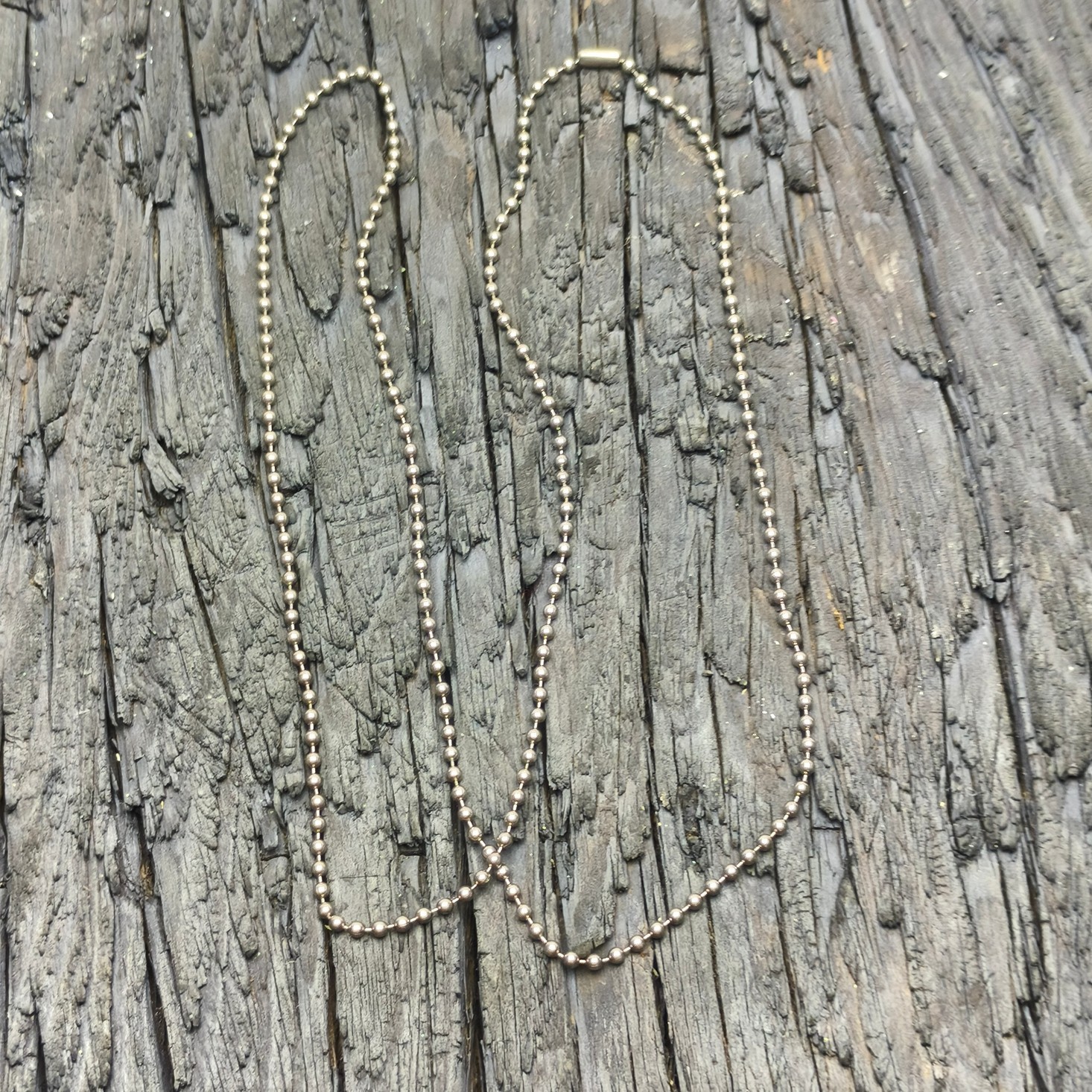 EDC Anti-allergy Pure Chain Ball Bead Necklace 2.4x650mm