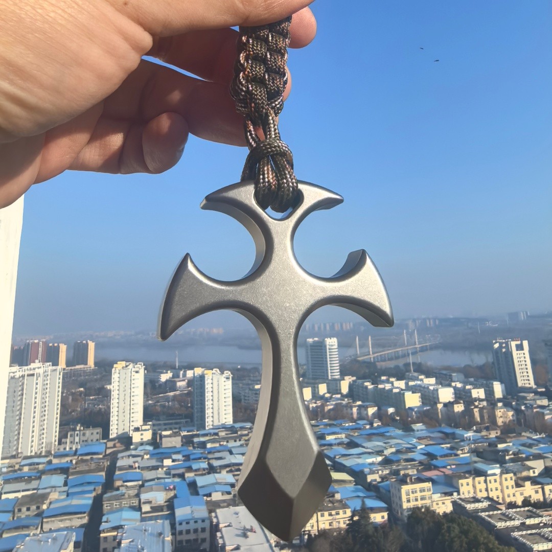 Titanium alloy Cross “Thickened 12mm” EDC Tool Defense.