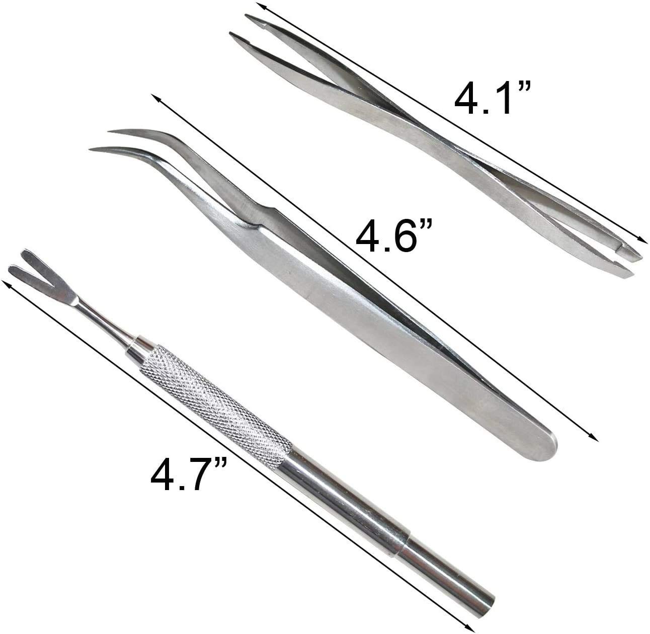 Juego de 3 herramientas para quitar garrapatas de acero inoxidable para gatos y