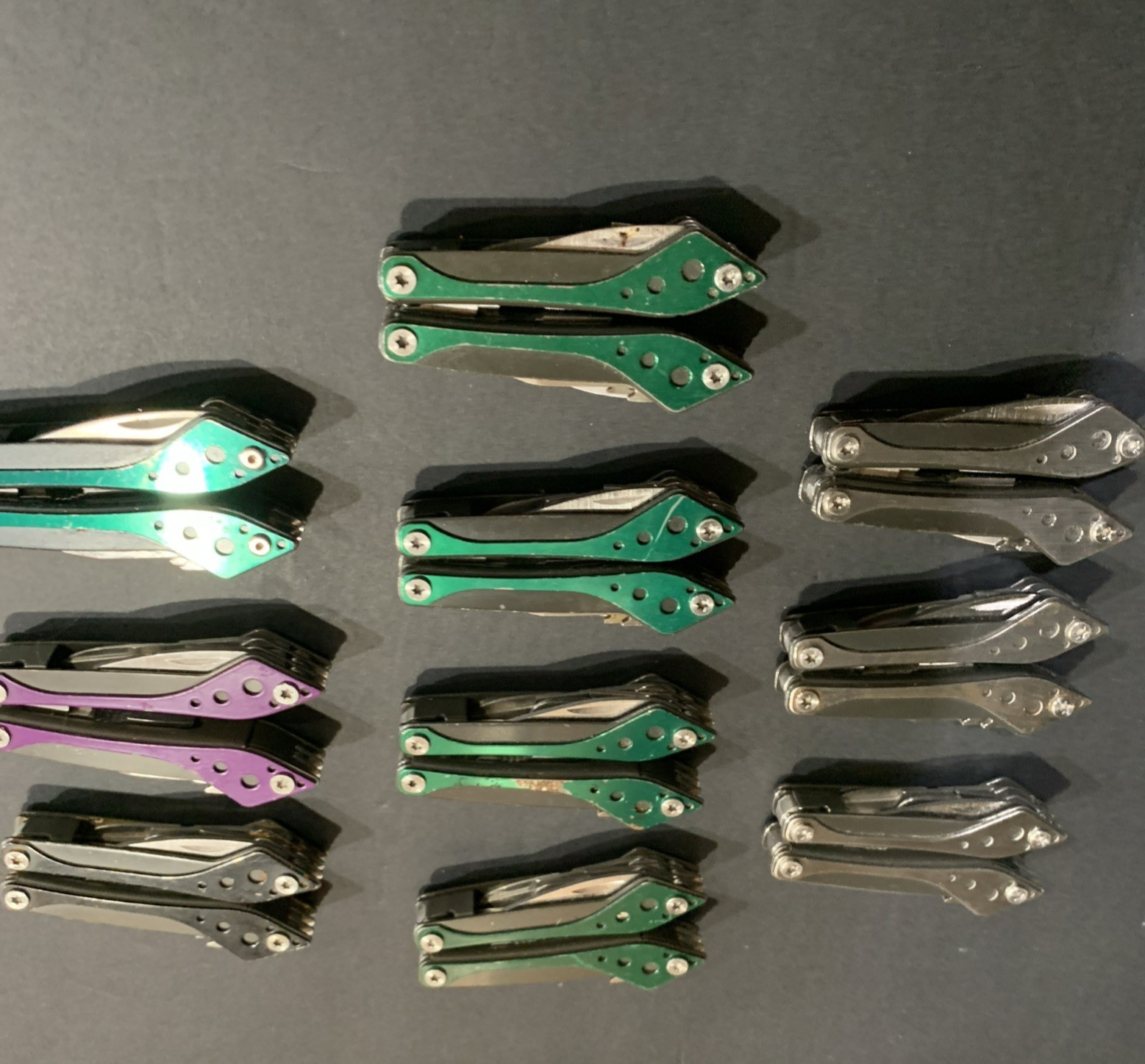 CABELA’S Mini Multi Tool Needle Nose Pliers Saw Knife Lot Of 10 NEW & USED