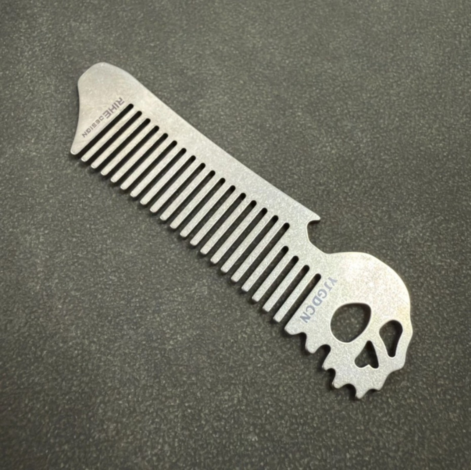 RIHE Design TC4 TITANIUM PRY Bar TOOL Ghost EDC Bottle Opener Comb Gift