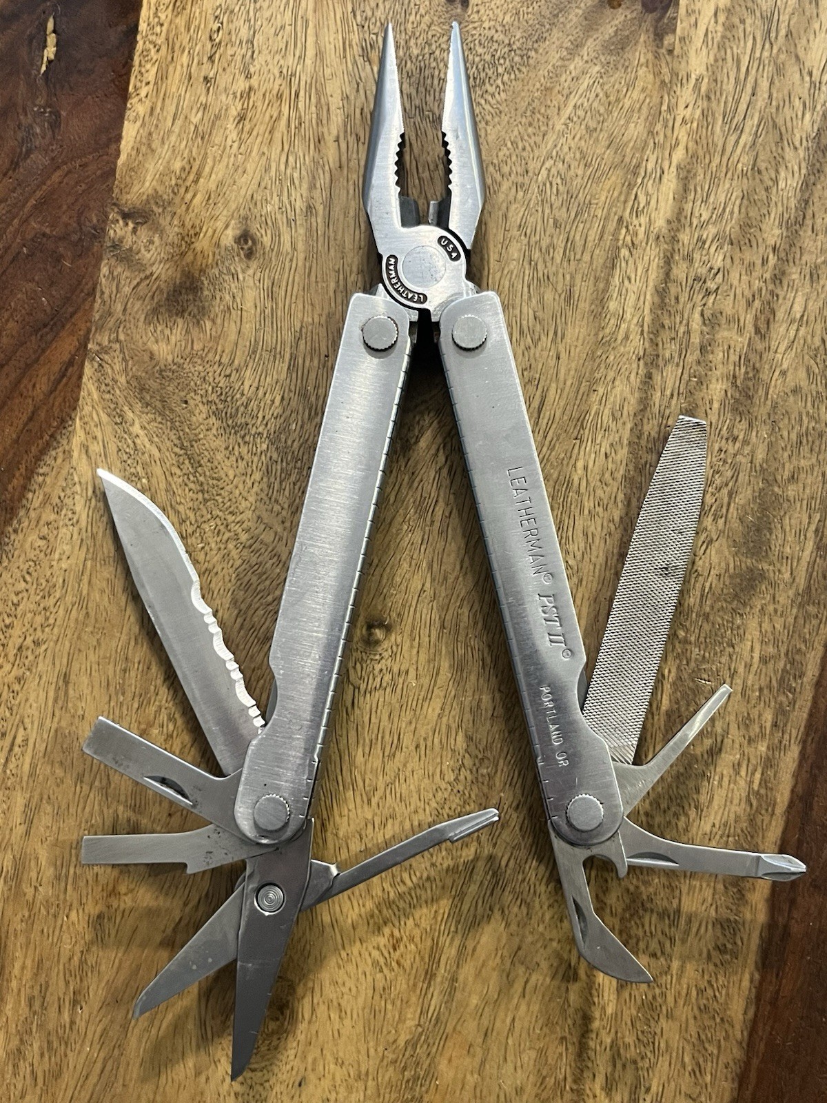 Vintage 1999 Leatherman PST II Multi Tool w/Beautiful Sheath SUPER NICE! ~TASKCo