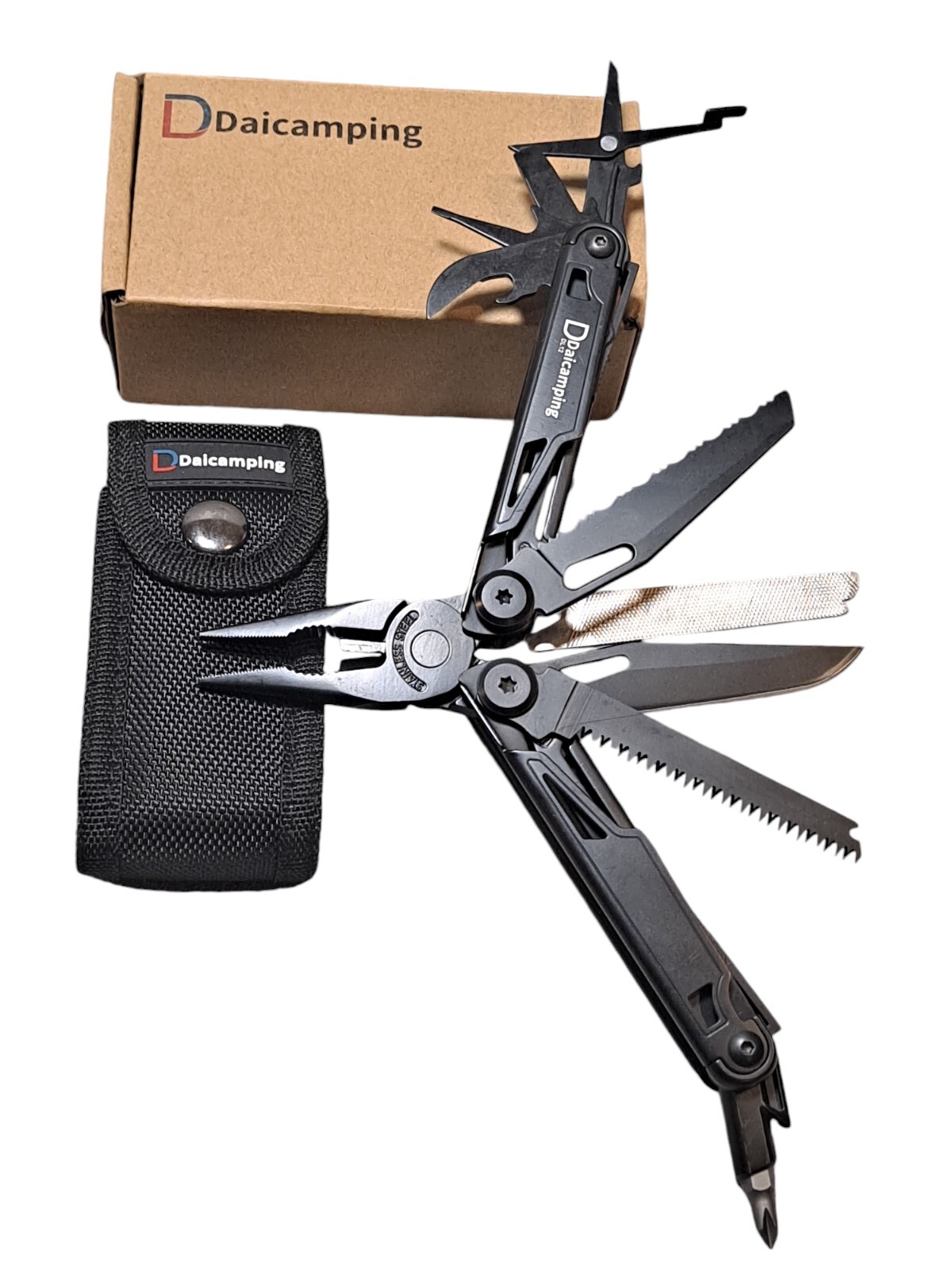 DL12 Clip Multifunctional Clamps Folding Knife Tools Gear Multi Pliers