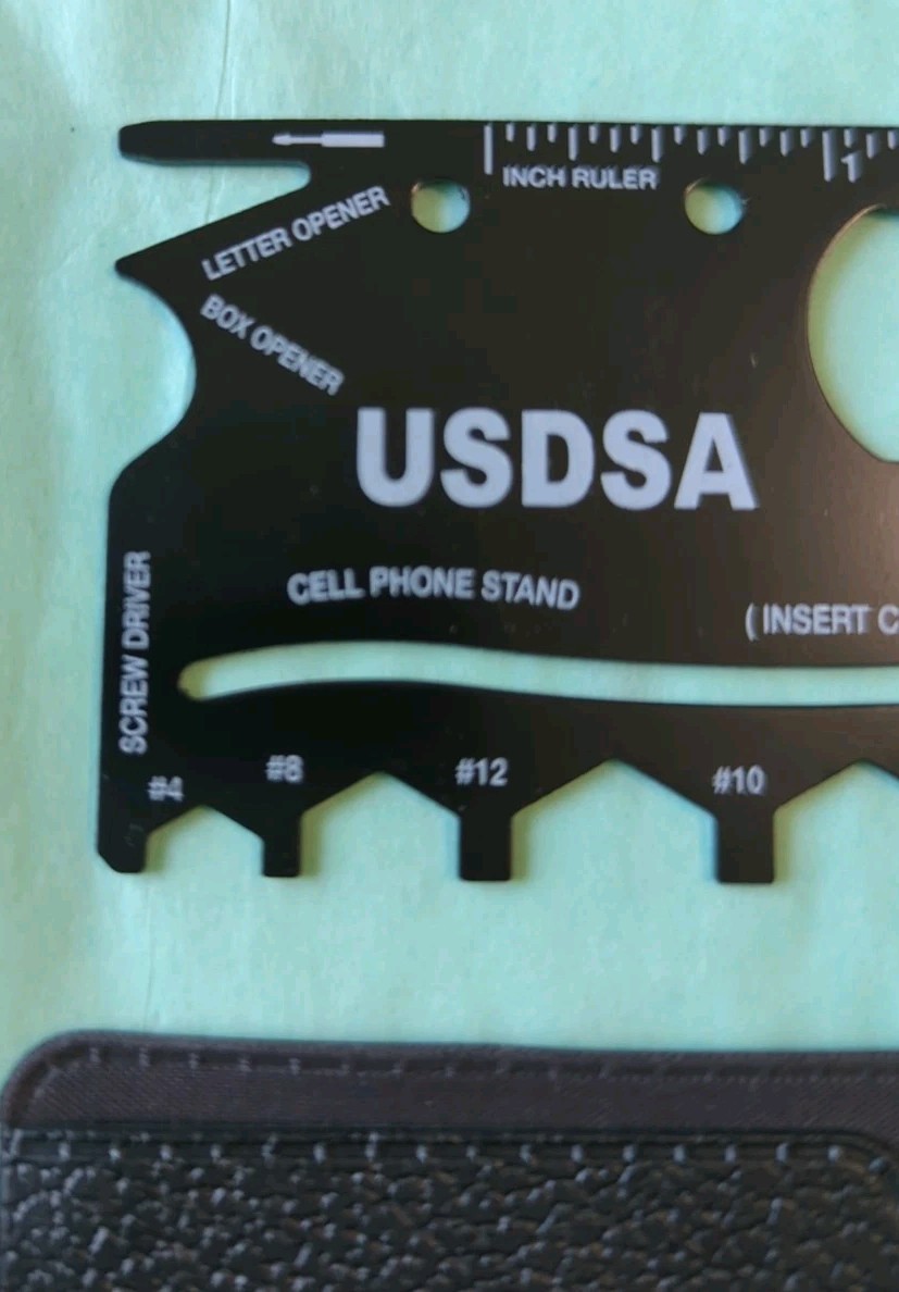 Pocket Wallet Multi-Tool Credit Card Sized -Multi Purpose tools. Emergency Ready