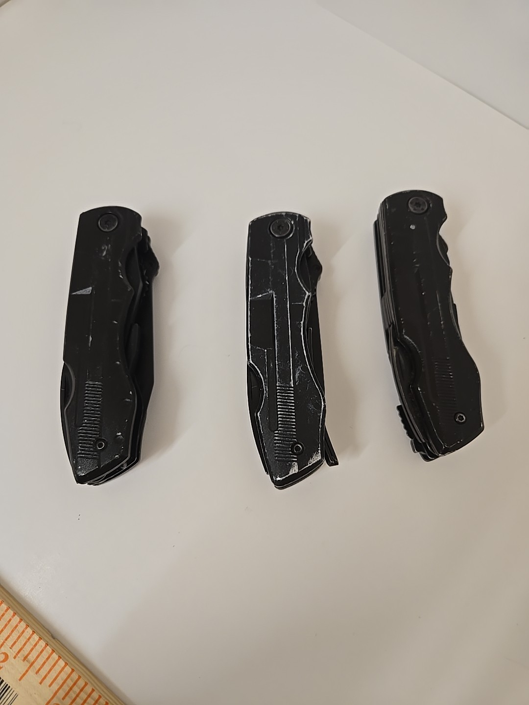 Lot Of 3 RoverTac Multitool Knife BLACK Camping Survival Knife & Pliers