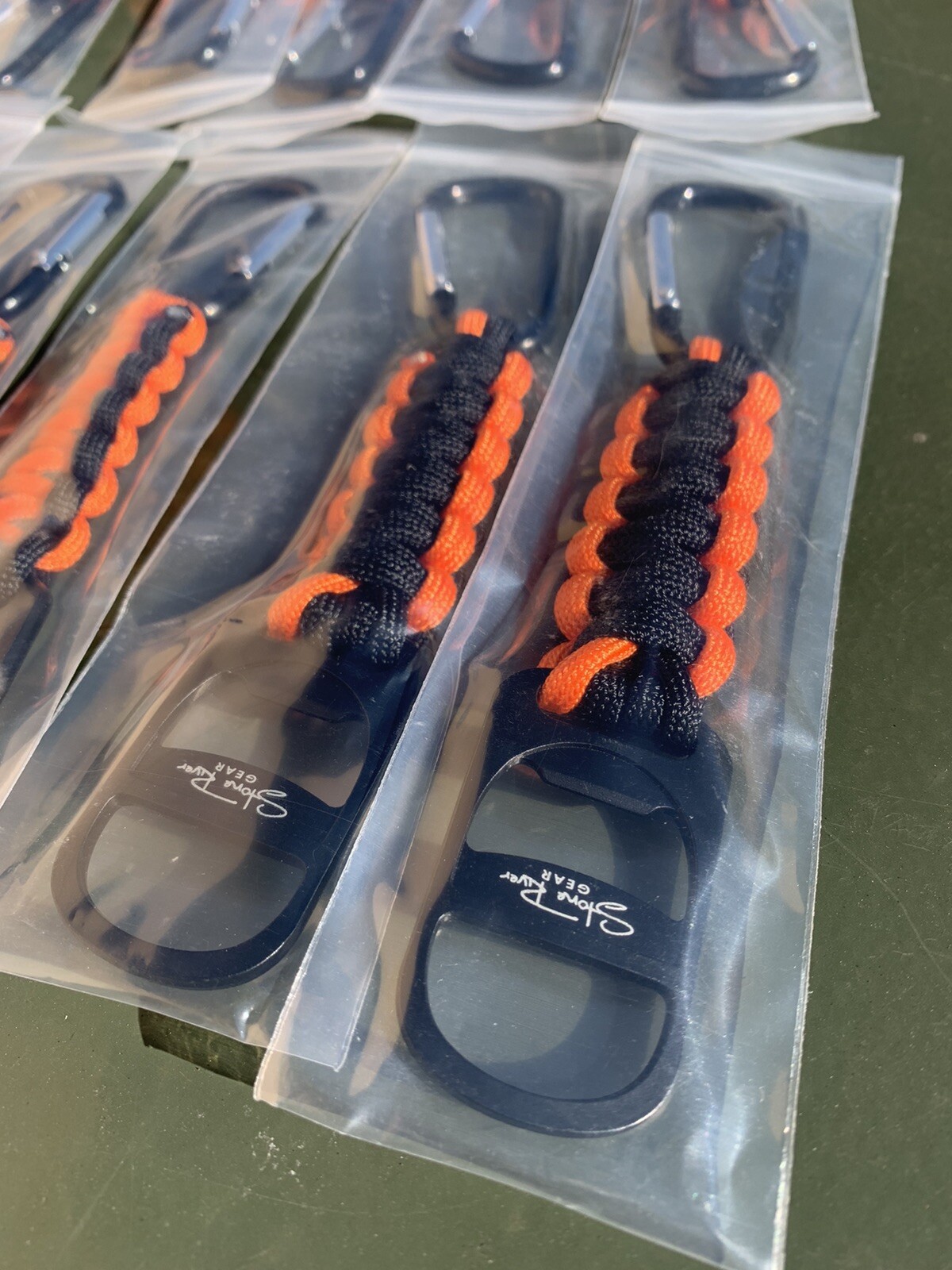 Lot 10 NEW Stone River Gear Paracord Keychain With Bottle Opener & Carabiner