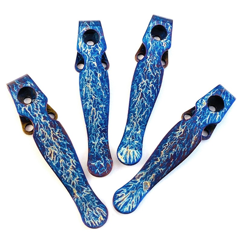 1PC. TC4 Deep Carry Pocket Clip for Spyderco C229 Shaman 7 Colors