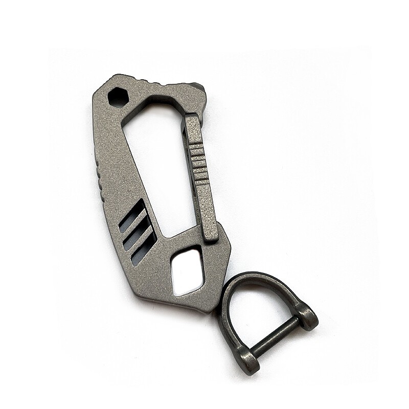 Titanium Alloy Carabiner Keychain Clip Outdoor Multi Tool EDC Car Keychain Gift