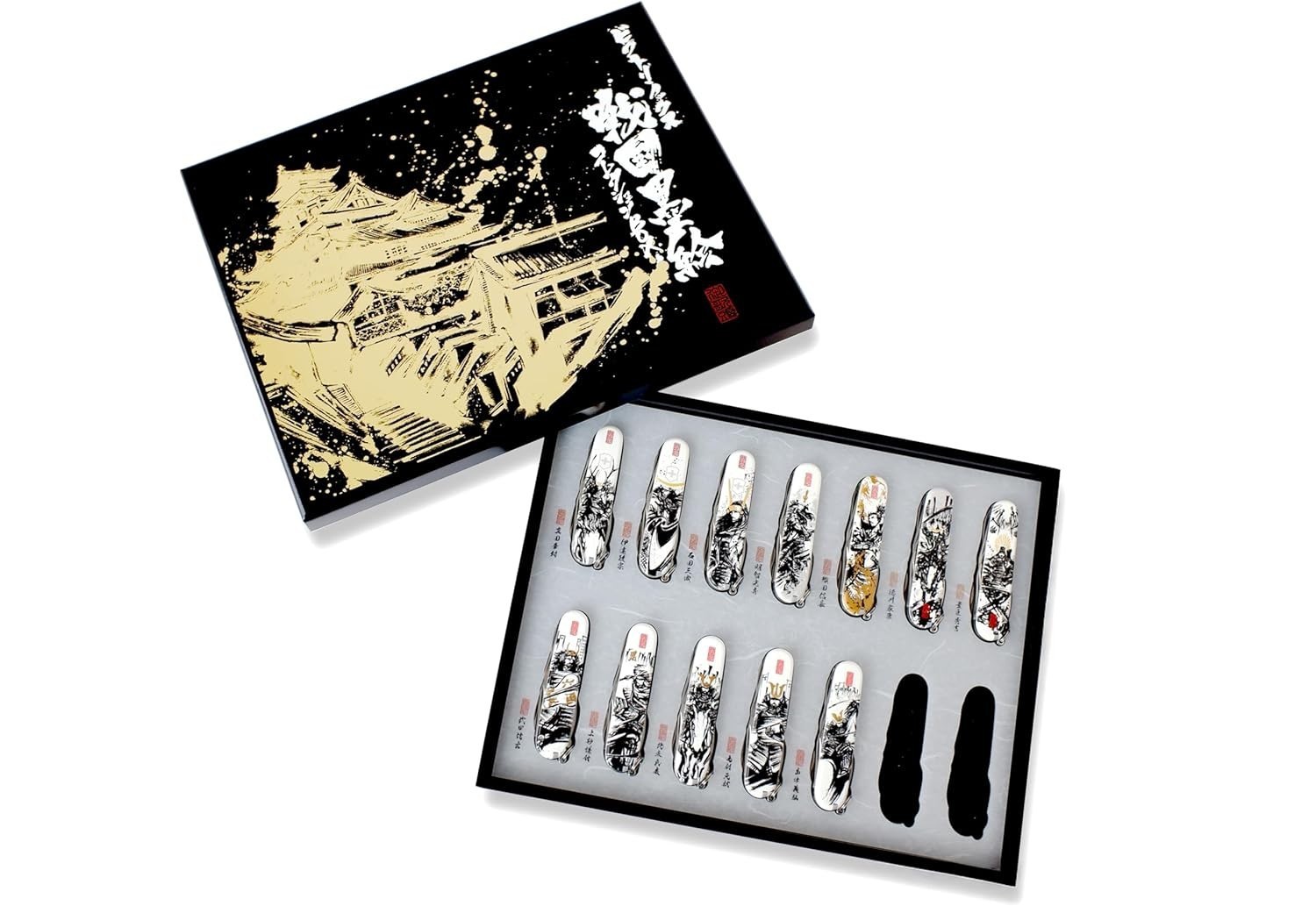 Victorinox Samurai Ink Climber 12 Knife Set Kumiki Wood Box Limited Japan