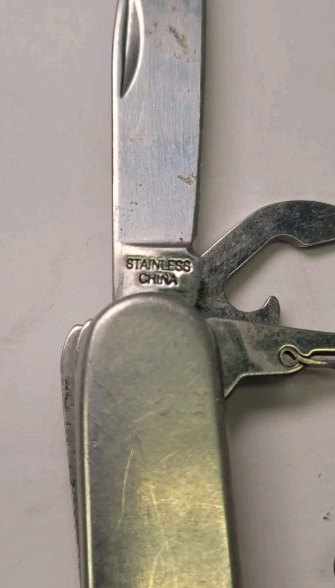 Vintage Stainless Steel Multi Tool Pocket Knife Swiss Type