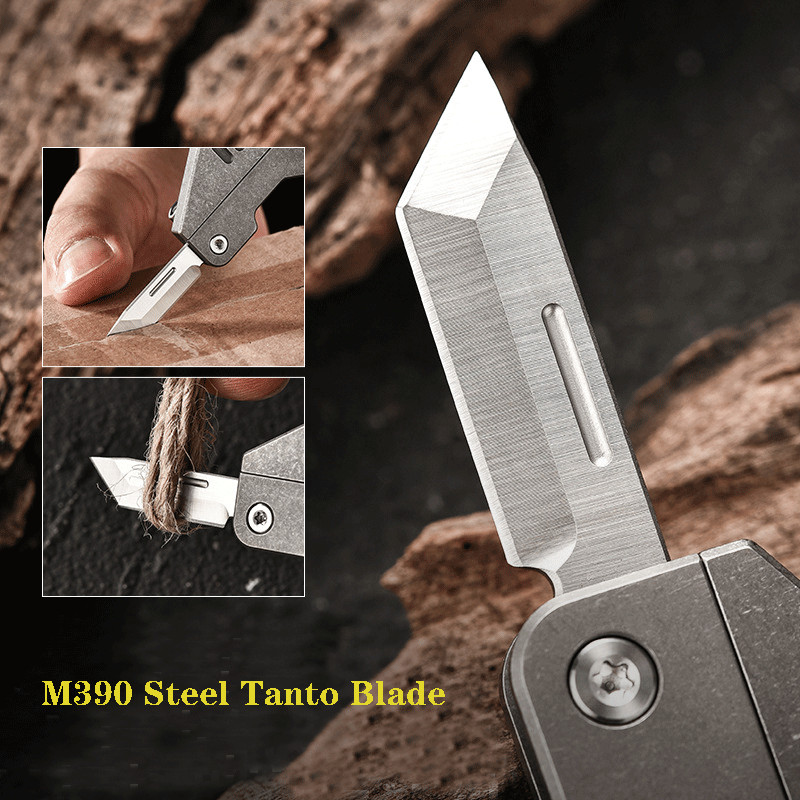 EDC Titanium Alloy Multi Tools Adjustable Wrench Pocket Folding Knife Keychain