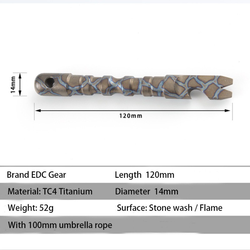 Titanium Crowbar Keychain Multi Functional Compact