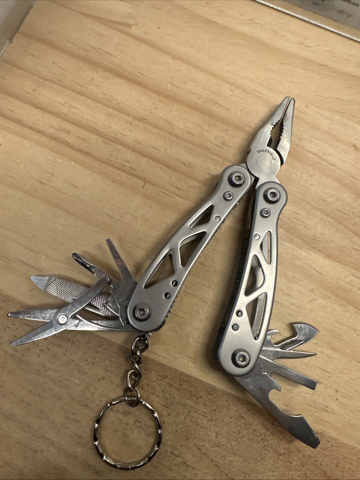 Sheffield 12-in-1 Mini Multitool Key Chain Folding Pocket