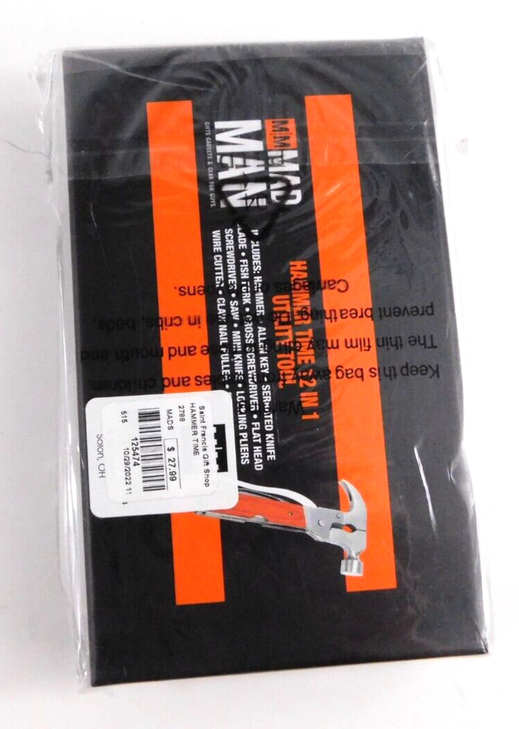 NEW SEALED MM Mad Man Hammer Time 12 in 1 Multi-Tool Car Truck Camping Backpack
