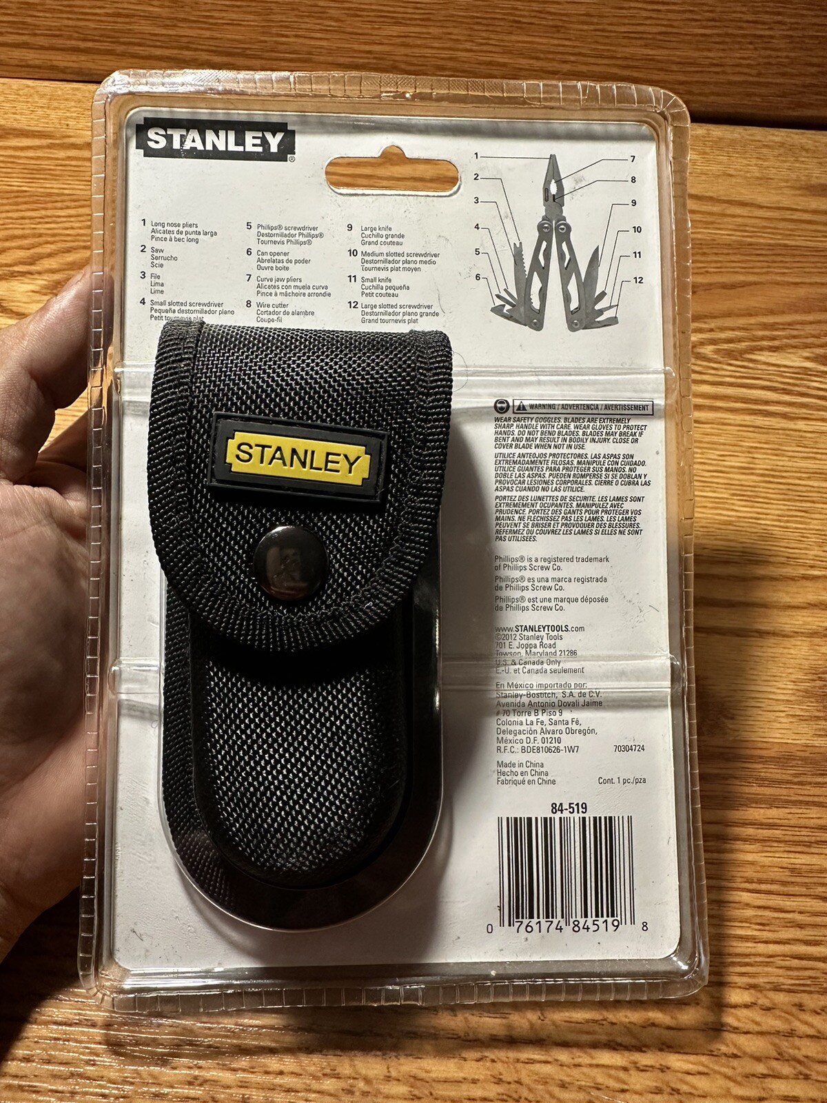 Stanley Shears 12 In 1 Multi Tool Stainless with Nylon Sheath 84-519 Black New