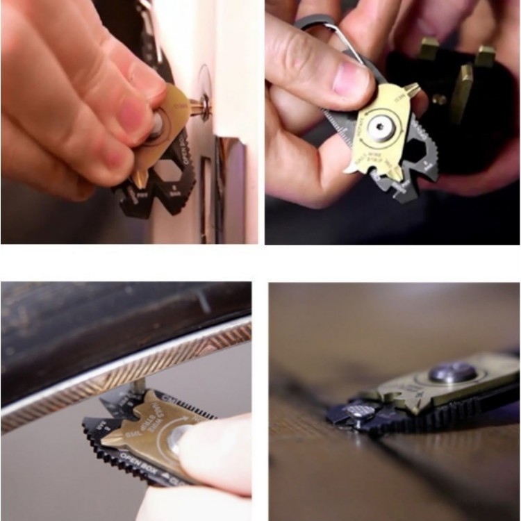 20 en 1 destornillador de llave de acero inoxidable ruleta creativa para camping