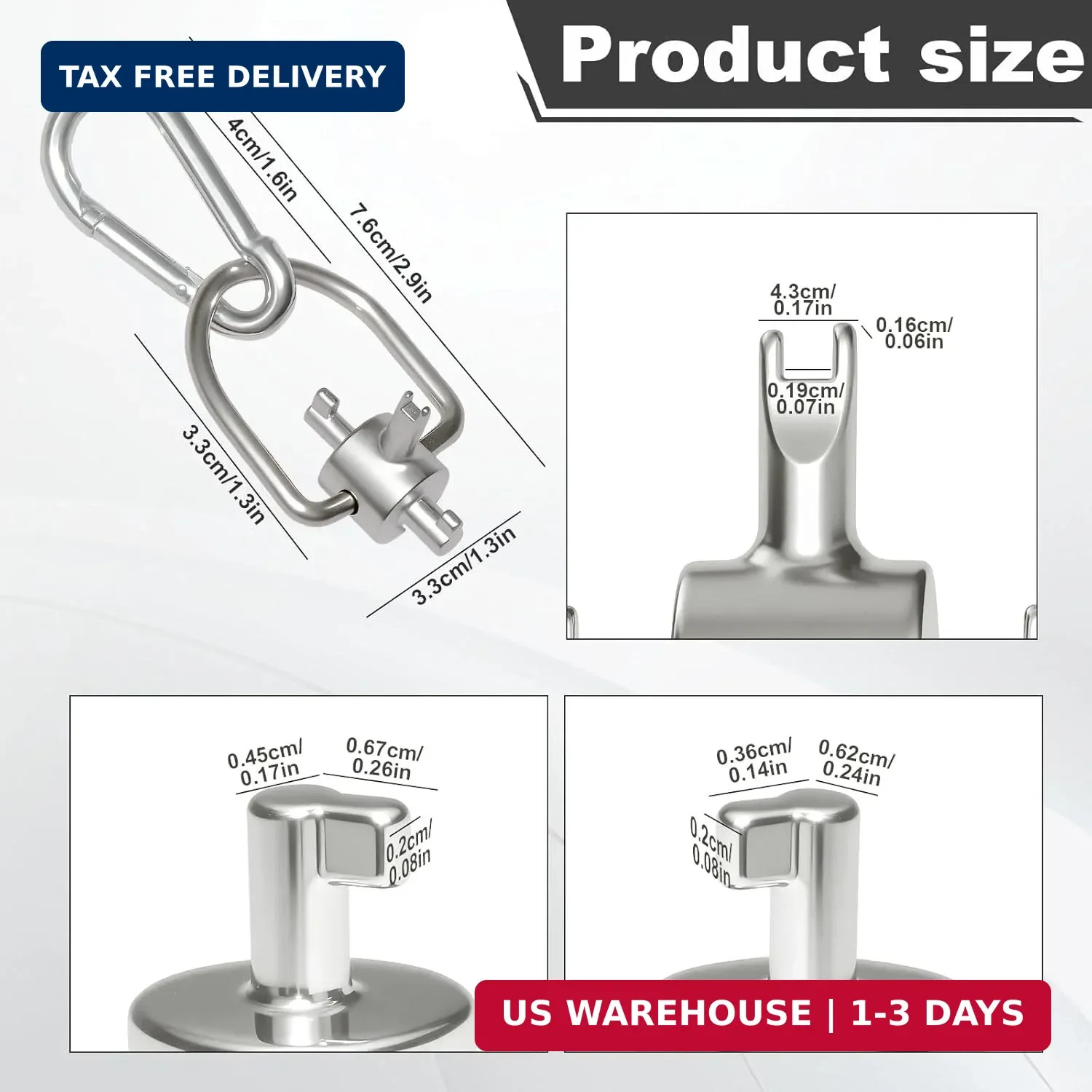 HVAC Tools, Locking Cap Key for Refrigerant Safety Caps, Universal Triple Use Mu