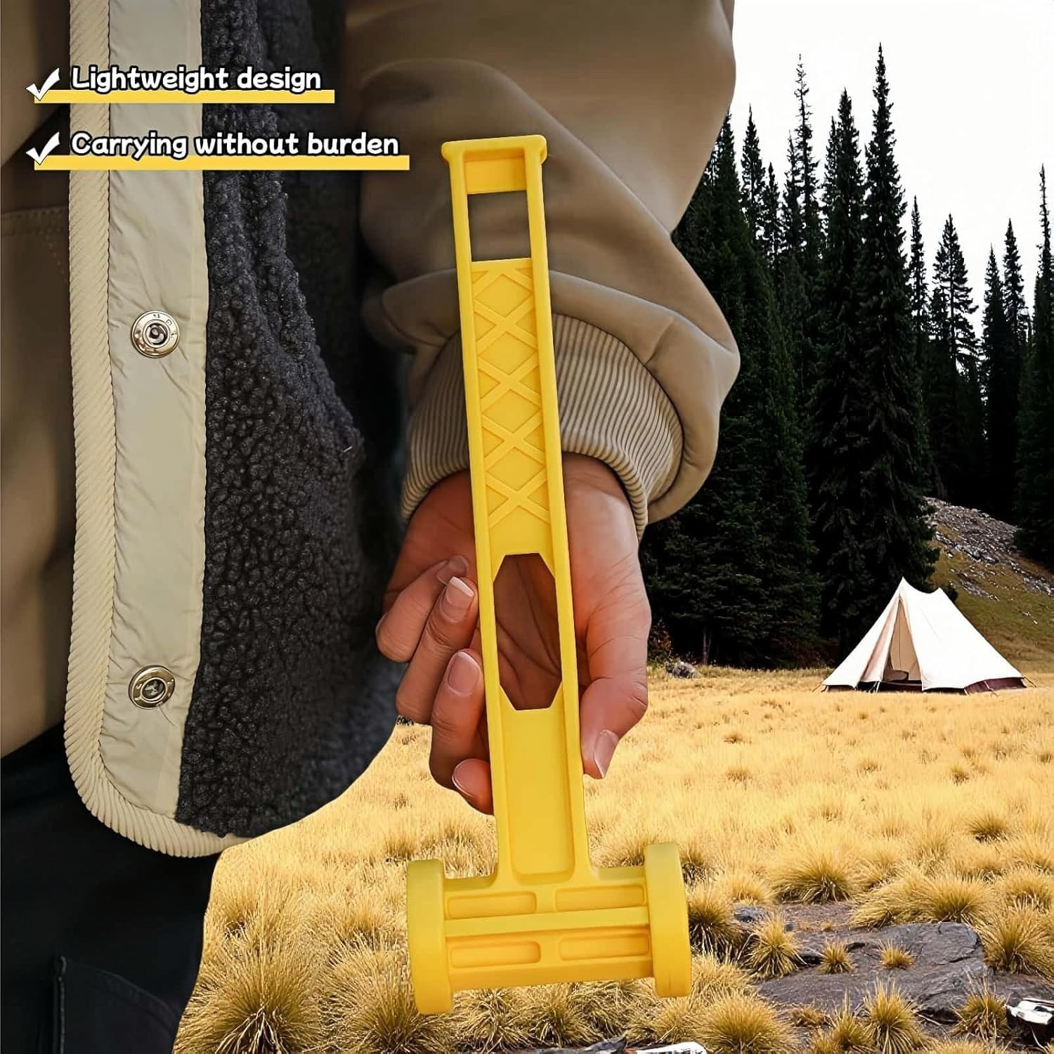 Ultralight PE Camping Hammer with Stake Puller Hole, Multifunctional Portable…