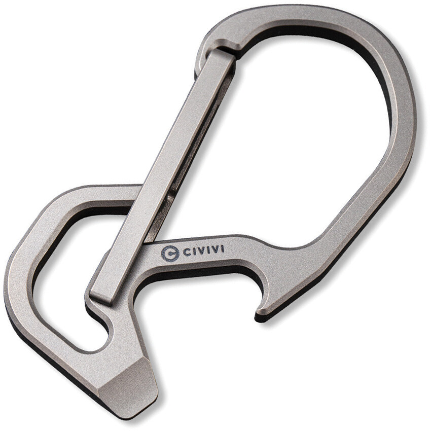 Civivi Click Gray 6AL4V Titanium Key Ring Carabiner Clip A01A