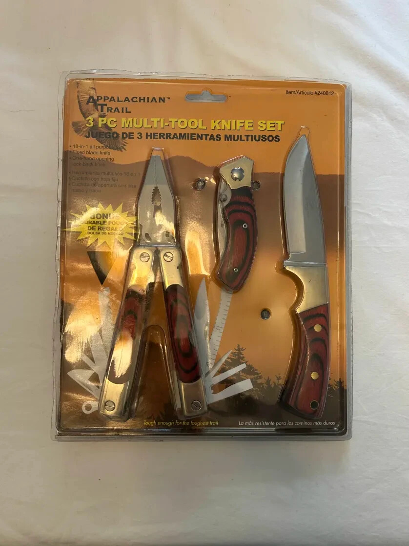Appalachian Trail, 3-pc Multi-Purpose Tool Knife Set, Model #240812