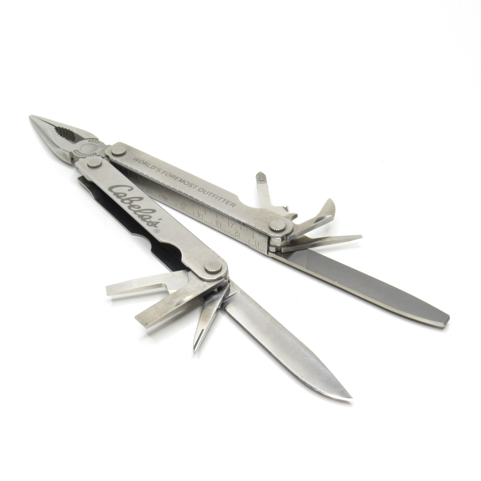Leatherman Multi Tool w/ Leather Case Cabela’s Portland OR 09/96 Stamp Vintage