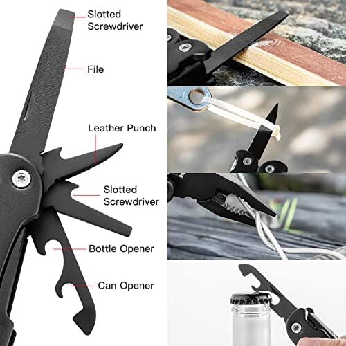 14-in-1 Multitool Pliers with Pocket Clip, Knife, Screwdrivers, Saw, Gifts