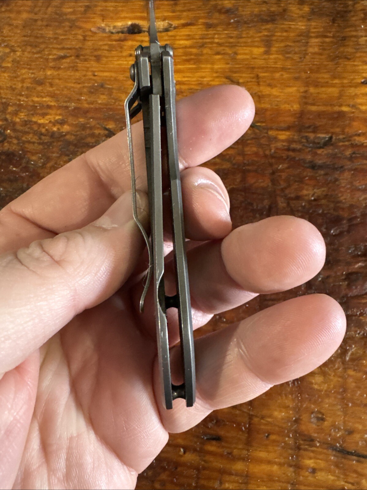 Buck Knives 327 Nobleman Framelock Titanium Folding Pocket Knife. Engraved Saul