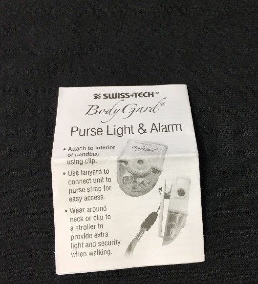 Swiss + Tech BodyGuard Personal Security Purse Light & Alarm Lanyard
