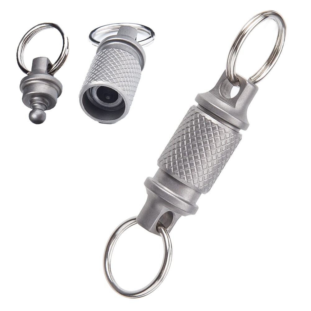 TitaniumAlloy Keychain Detachable Car Key Holder?? Swivel Quick-Release Tool