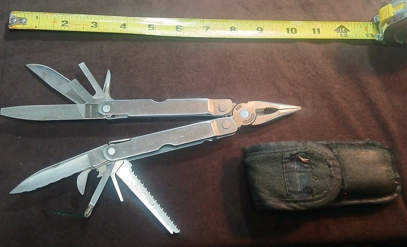 Vintage Pat. Pend. Letherman Super Tool With Blk Nylon Sheath, U.S.A.