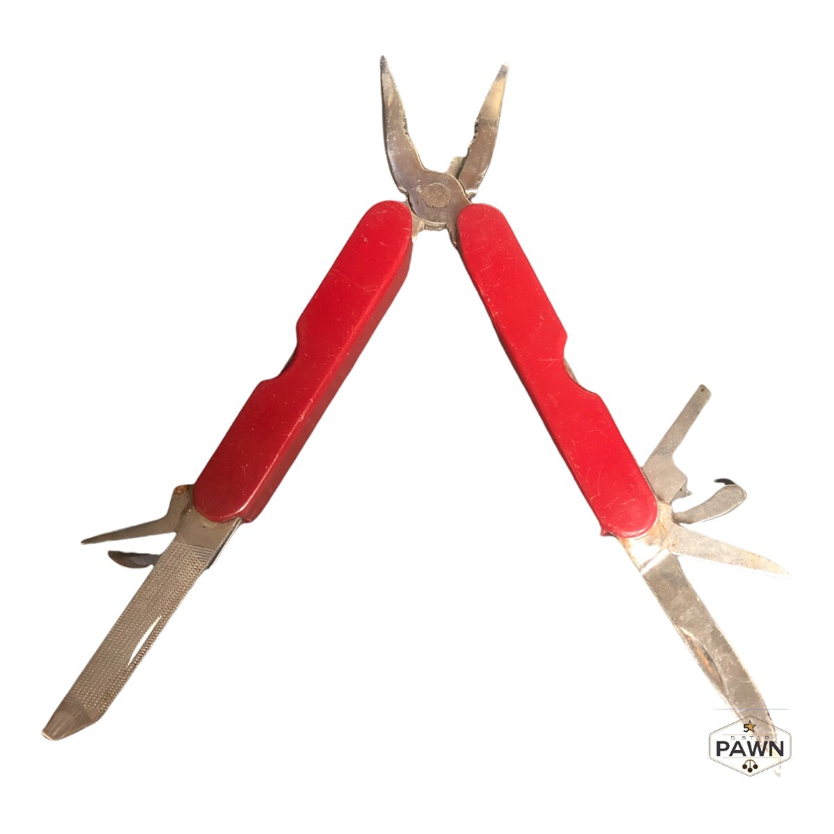 RED MEDUIM MULTI-TOOL – 4″ OVER ALL LENGTH – 10 TOOLS IN ONE (FVS004362)
