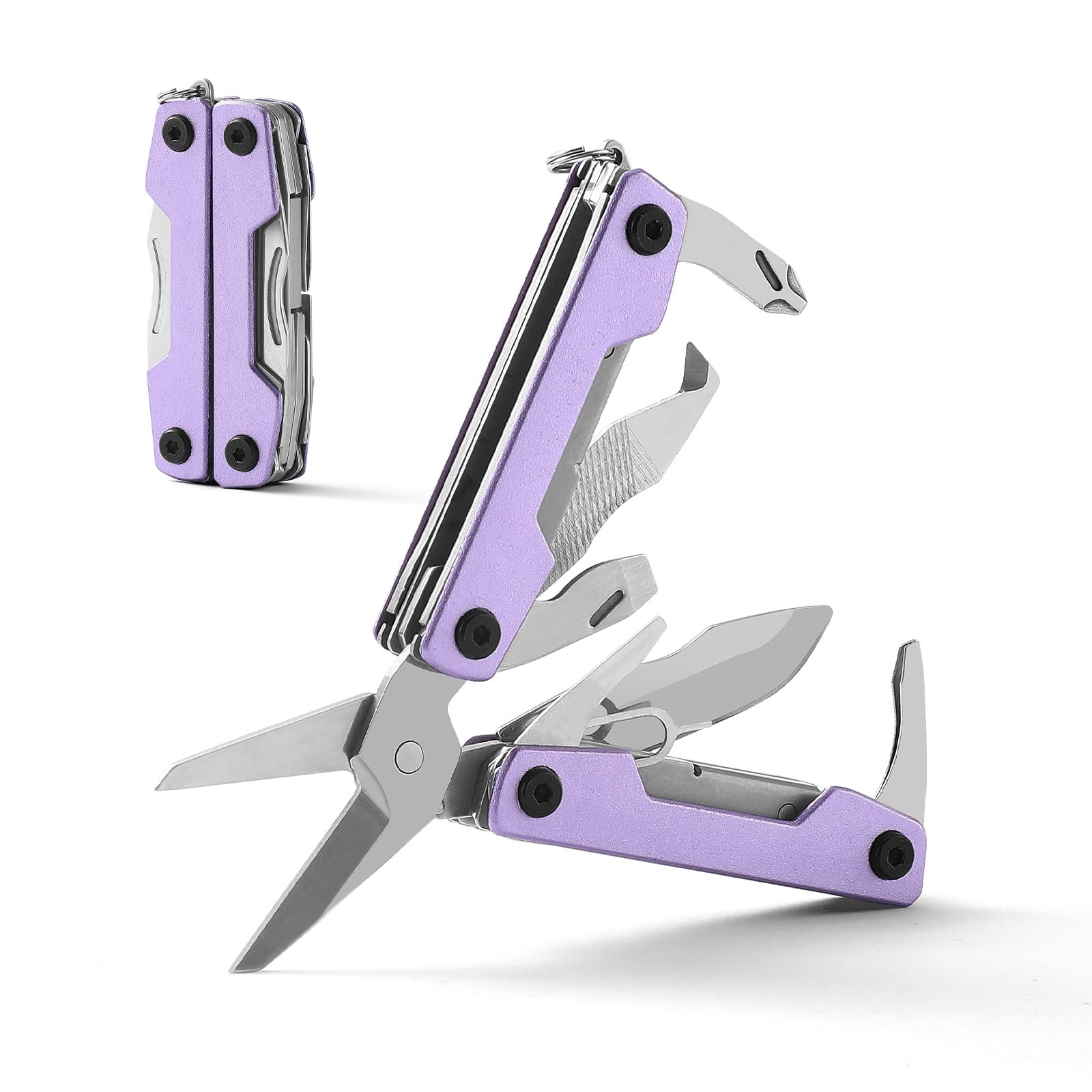 Multitool with Pocket Knife,Gifts for Men and Women, 11-in-1 Mini EDC Multito…