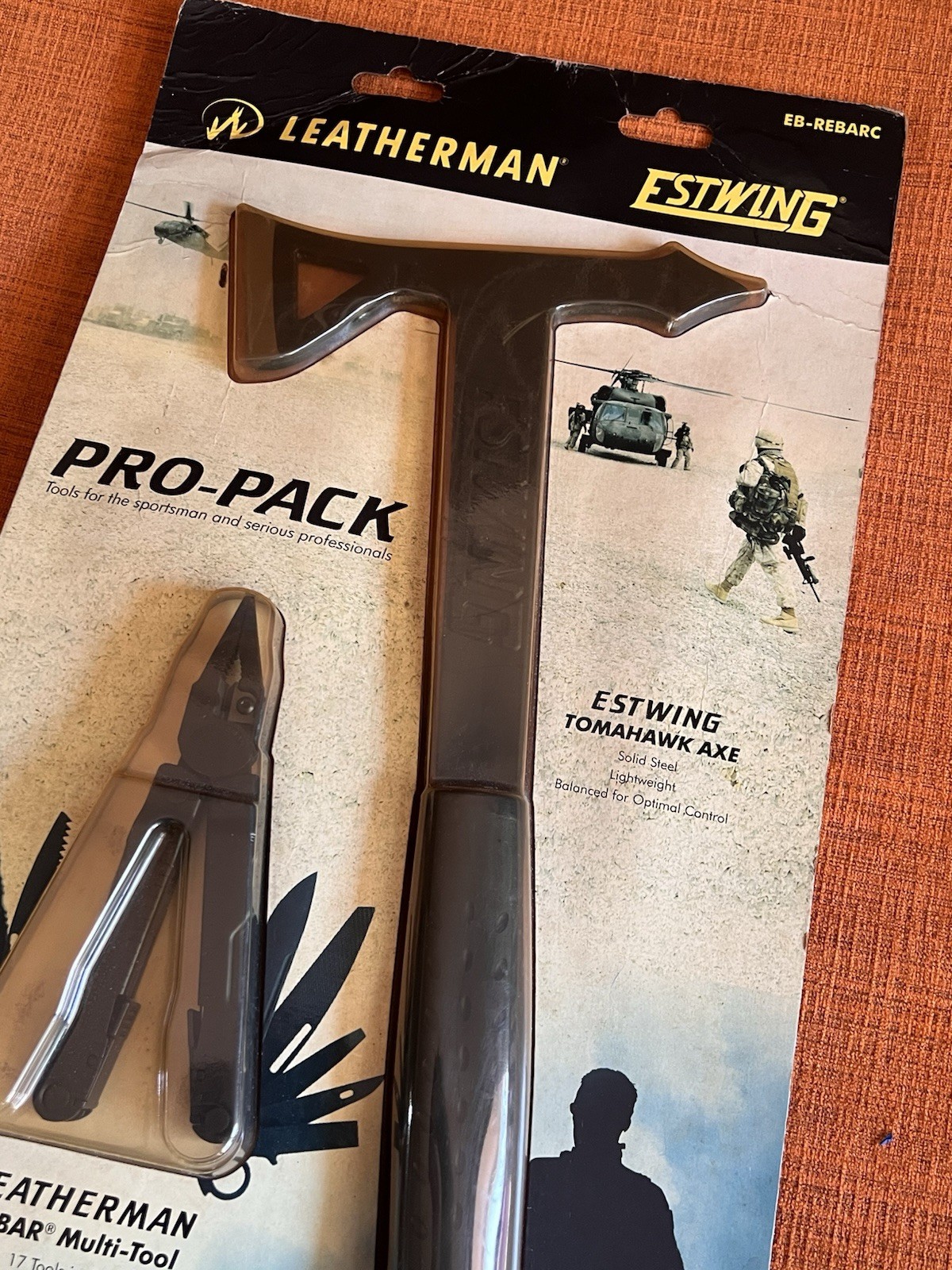 LEATHERMAN Pro-Pack REBAR + ESTWING Tomahawk Axe, New Old Stock, Retried.