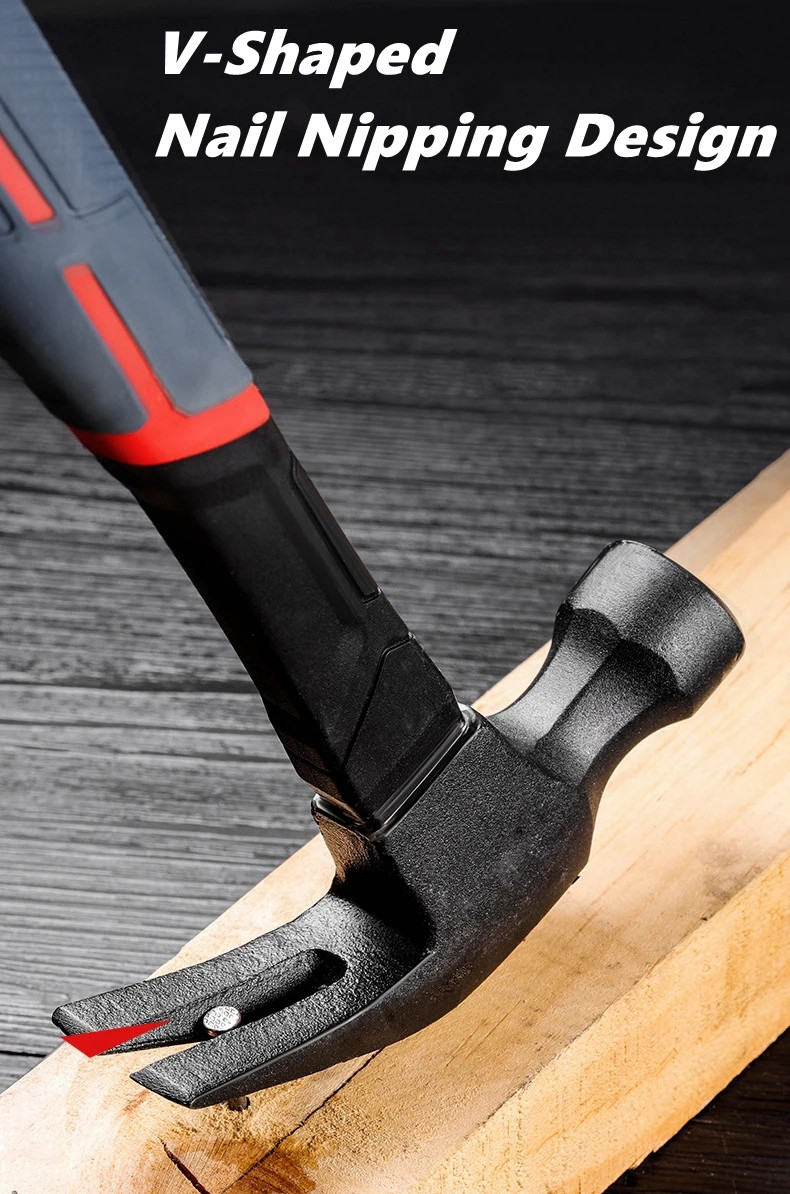 Multifunctional Claw Hammer with Rubber Grip Portable Carpentry Tool