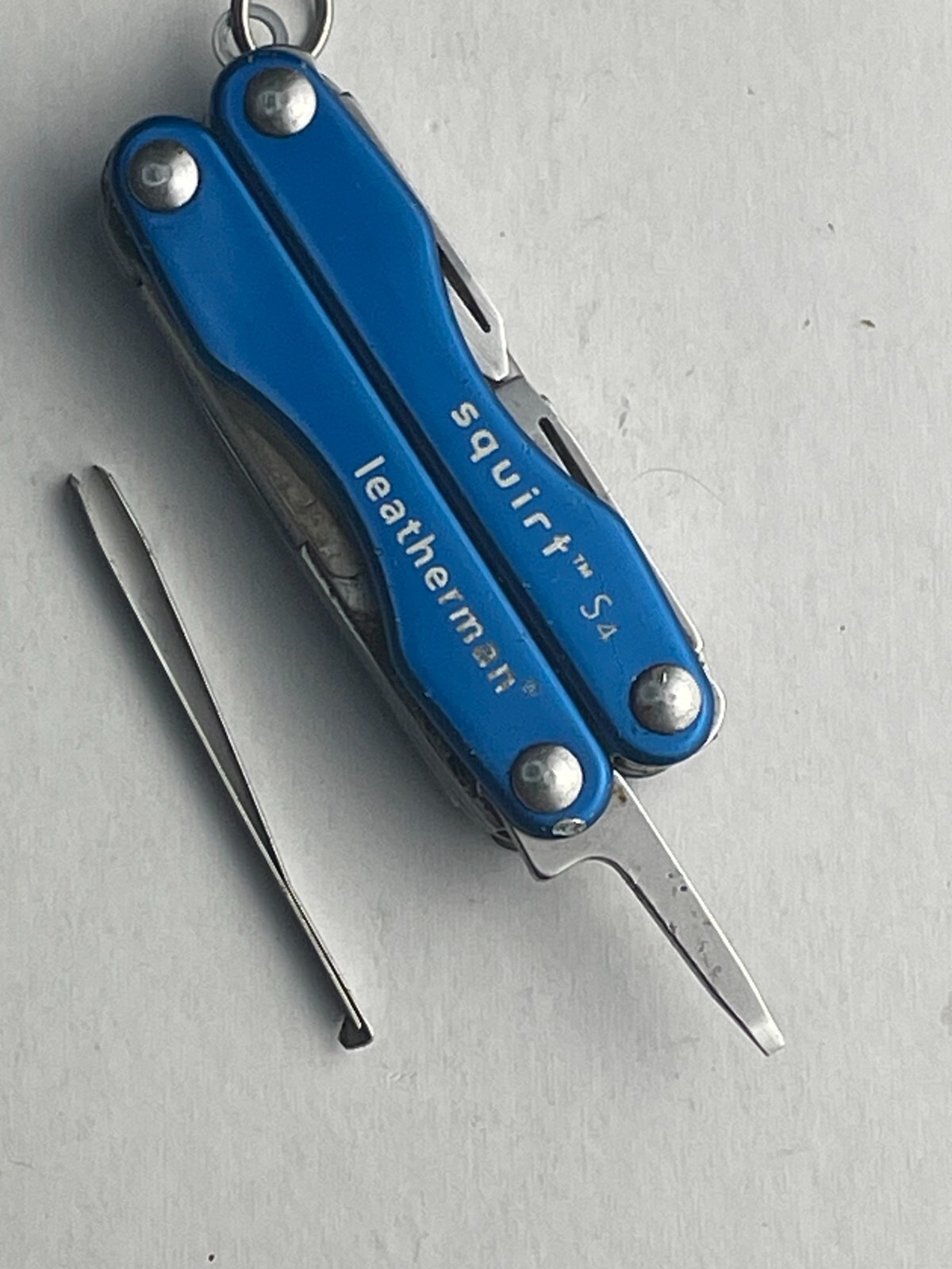 Leatherman Squirt S4 Stainless Steel Multitool Keychain – Parts or repair