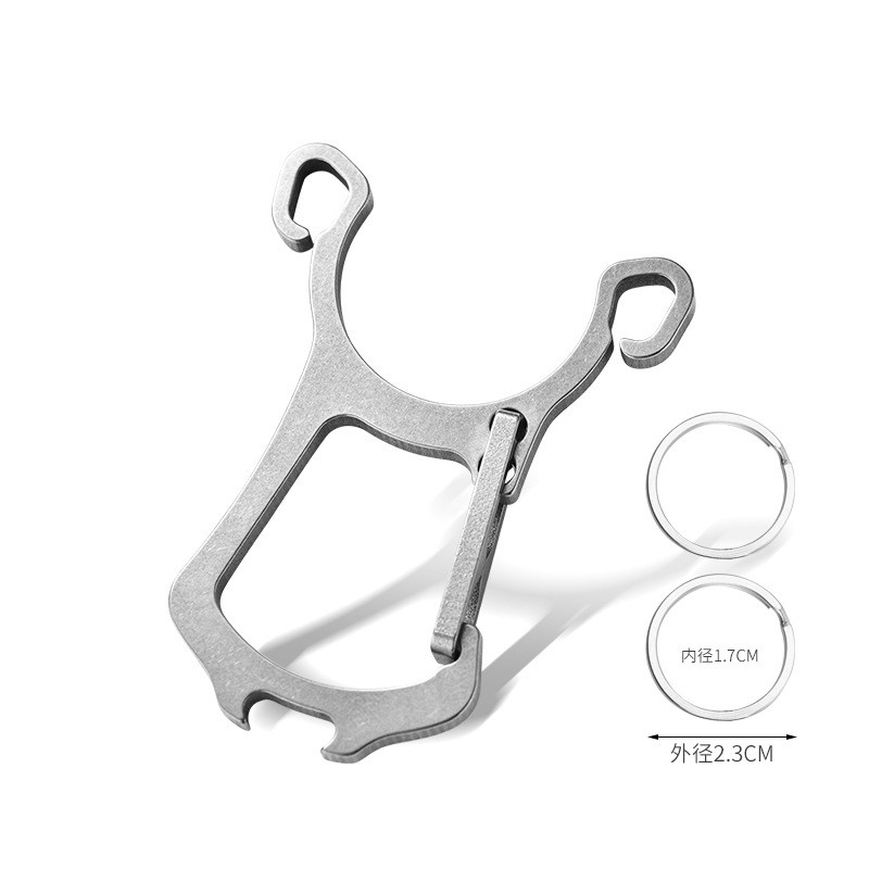 Original Titanium EDC Keychain – CNC Machined, Bottle Opener & Multi-Tool