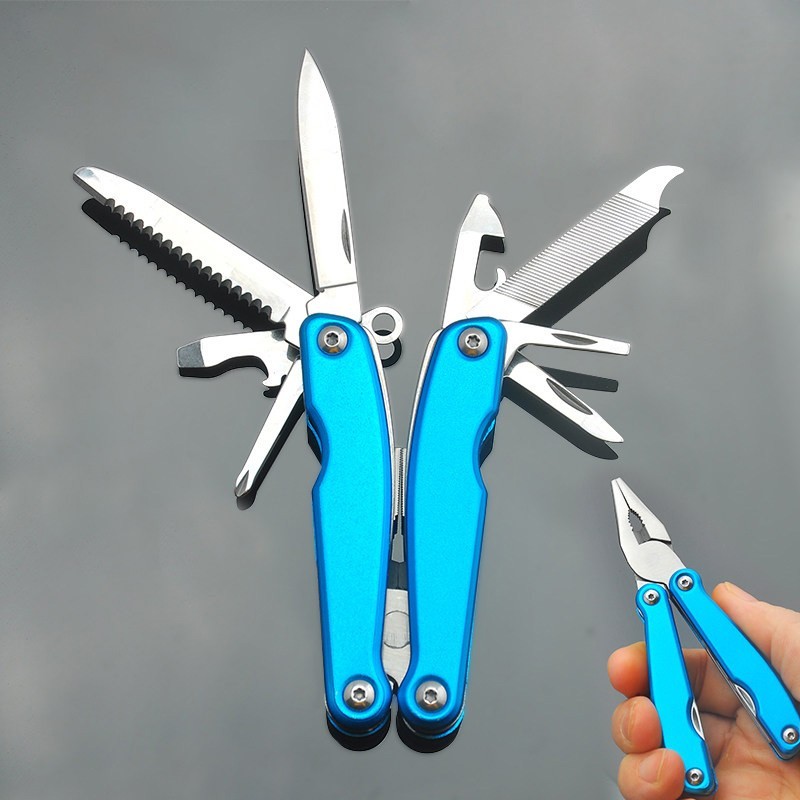 Mini Folding Multi Tool Pliers with Blade EDC Pocket Repair Tool Outdoor Gear