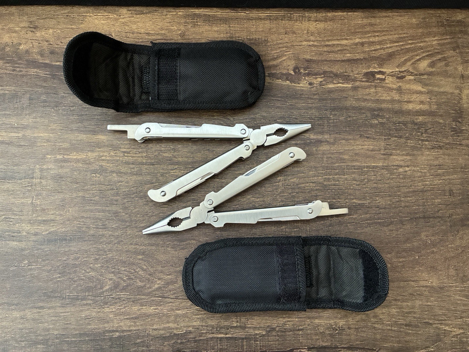 Unbranded Multi -Tool Stainless With Sheath Lot Of 2