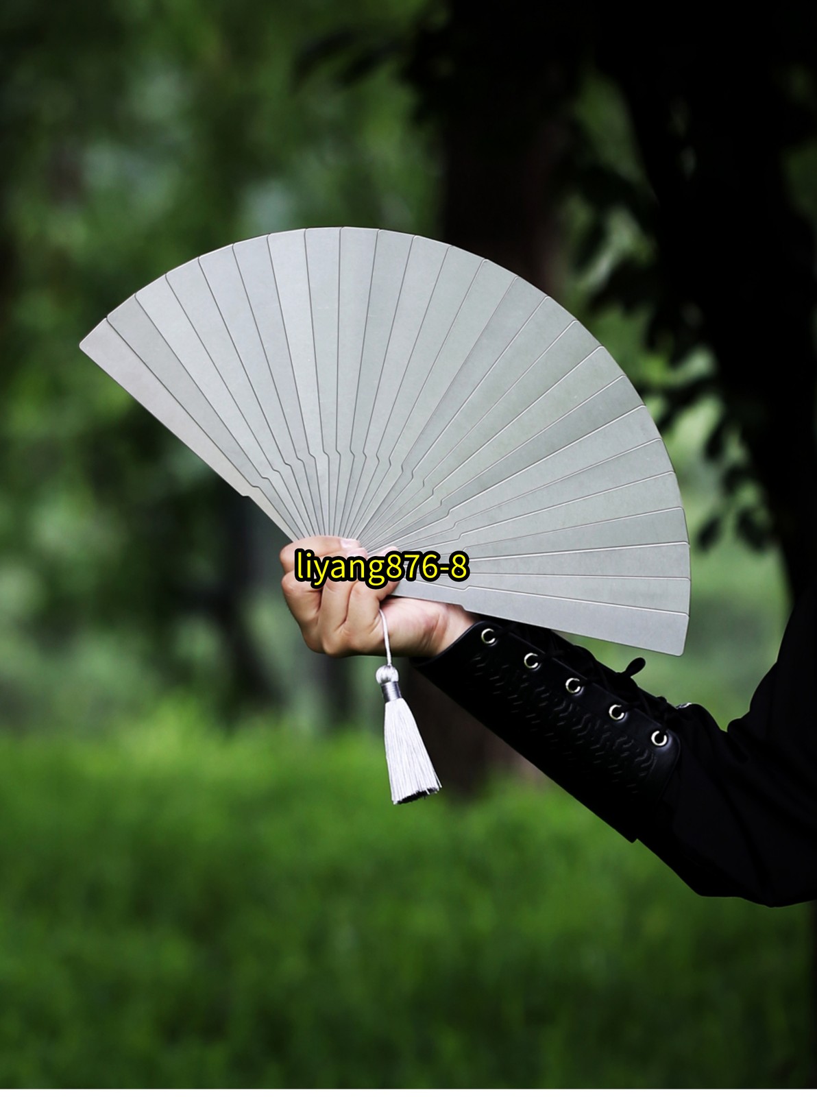 Stainless Steel Metal Folding Fan Portable Martial Art Kung Fu Tai Chi Fan Toy