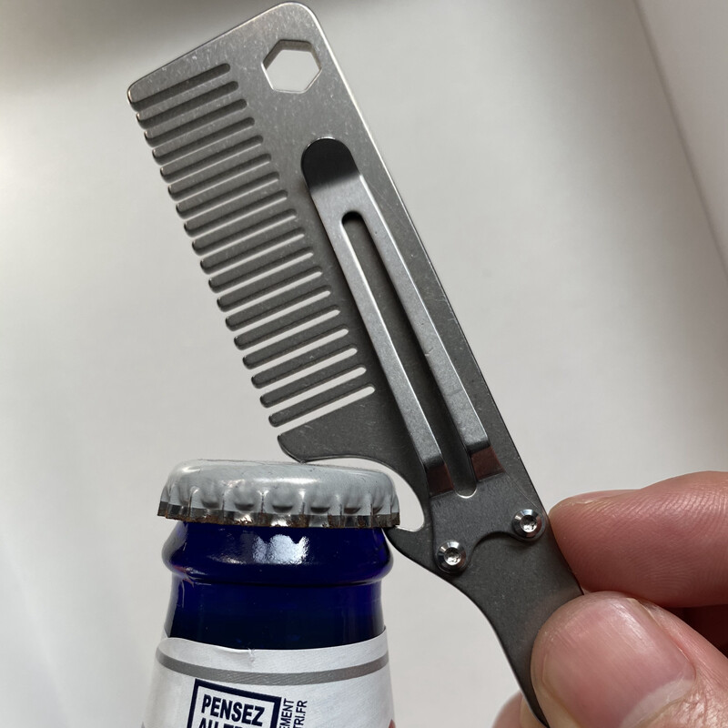 Titanium Alloy Tactical Small Comb Large Waves Healthy Skin Care Hair Beard
