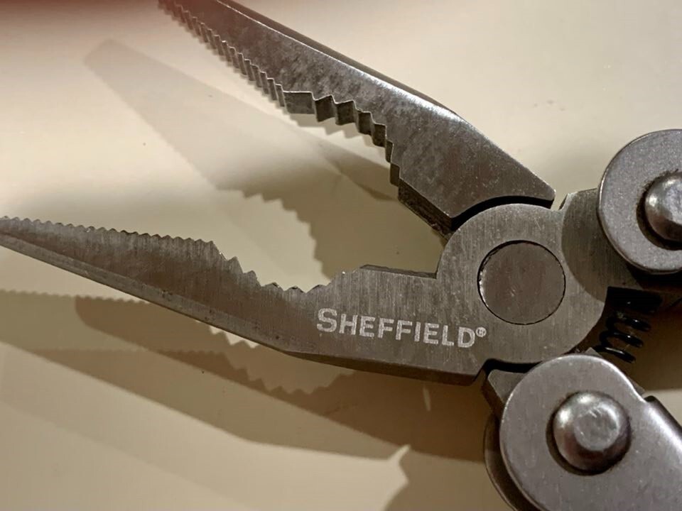 Sheffield Multi Tool Pliers Knife File etc.. Style 9-in-1 Camping Hiking