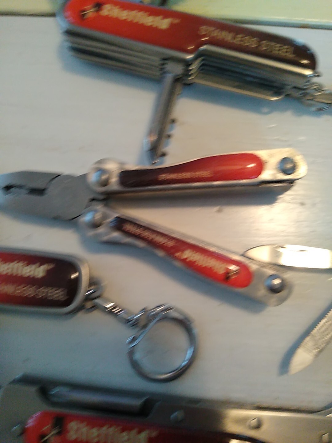 Sheffield 5Pc Pocket Knife Tool Kit: Multi-Function Pocket Knives