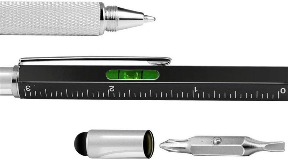 9 in 1 Multifunction Ballpoint Pen with Modern Handheld Tool Measure Technical