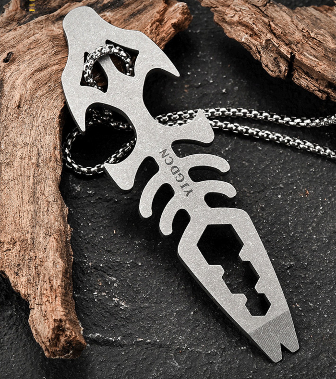 Outdoor Titanium Pry Bar Crowbar Bottle Opener Wrench EDC Portable Multi Tools