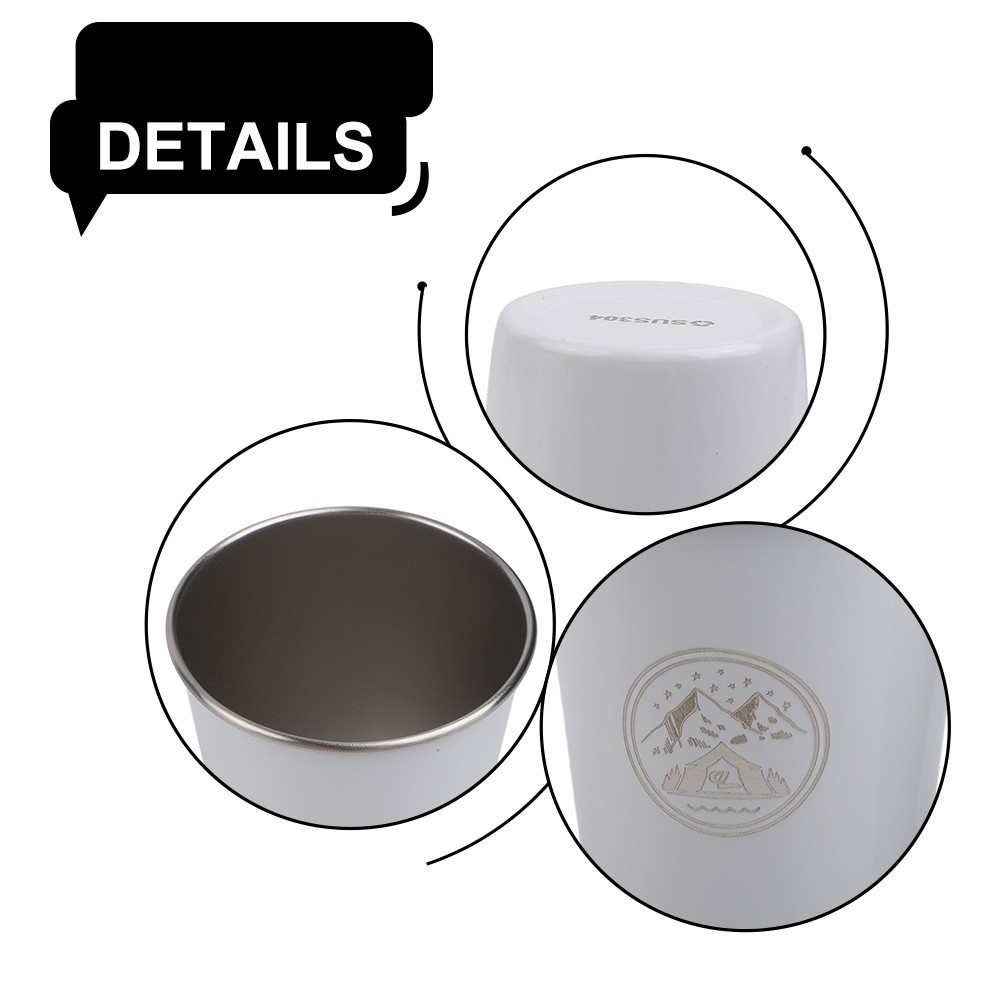 Campsite Essential 304 Stainless Steel Cups with Colorful Adventure Themes