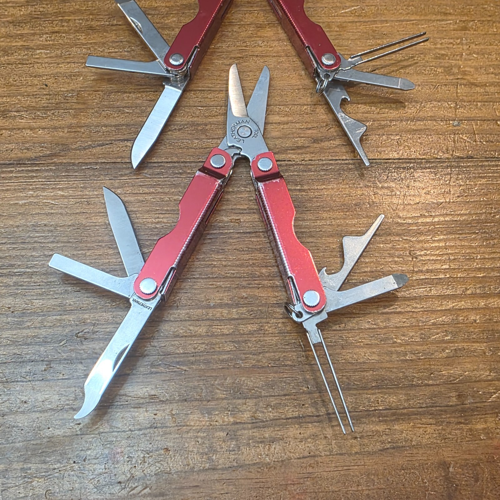Leatherman Micra Multi Tools – Stainless Steel – USA – Lot Of 2 – RED COLOR